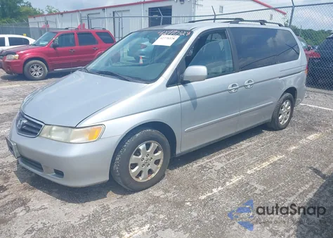 2002 Honda Odyssey Ex-L из США, поврежденный, VIN 5FNRL18932B050435